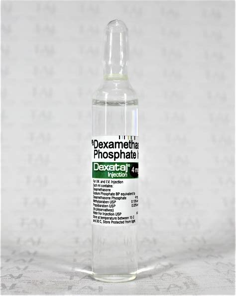 Dexamethasone Sodium Phosphate Injection USP 4mg/1ml manufacturer in India {Taj Pharmaceuticals ...