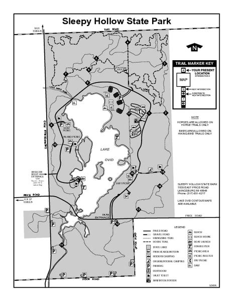 Sleepy Hollow State Park Michigan Site Map - Sleepy Hollow State Park ...