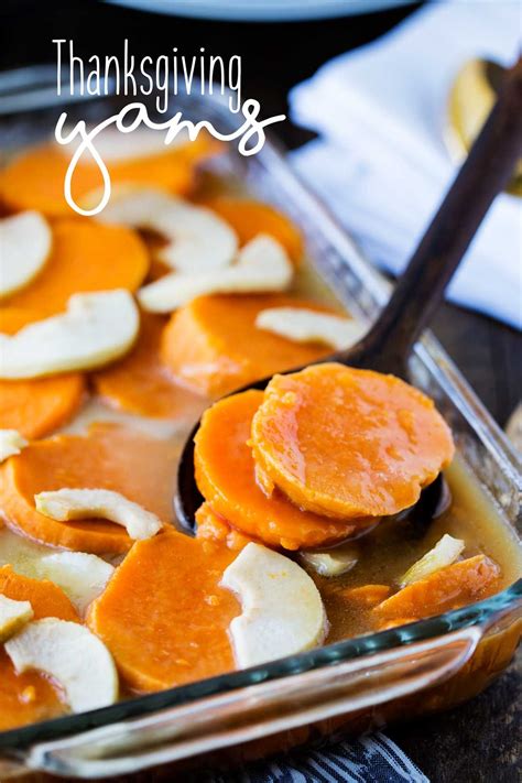 The best and easiest Thanksgiving Yams recipe. Not to sweet, and absolutely delicious with a s ...