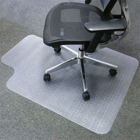 Zimtown PVC Carpet Chair Mats,for Carpeted Floors with Lip, Transparent ...