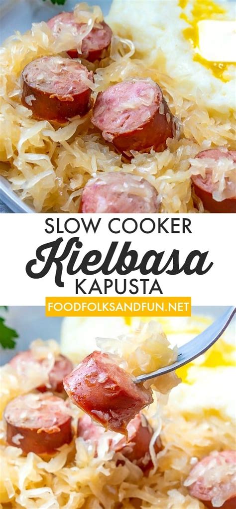 Kielbasa Kapusta Recipe (Kielbasa and Sauerkraut) • Food Folks and Fun