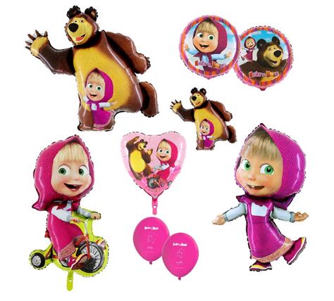 Masha and the Bear Balloons Party Supplies Decor Birthday - Etsy