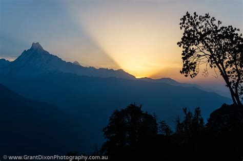 Machhapuchhre sunrise 1 - image by Australian photographer Grant Dixon