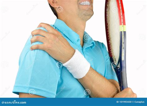 Player with Pain in Shoulder Stock Photo - Image of healthy, people: 101993430