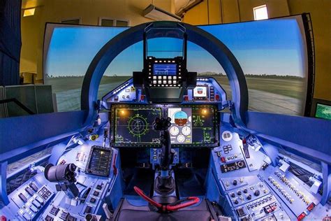 Fighter jets, Su-35, Flight simulator cockpit