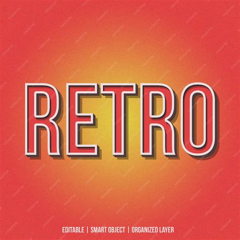 Premium PSD | Retro text effect generator