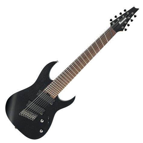 DISC Ibanez RGIM8MH Iron Label Fanned Fret 8 String, Weathered Black at ...