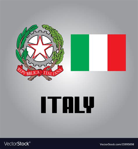 Official government elements of italy Royalty Free Vector