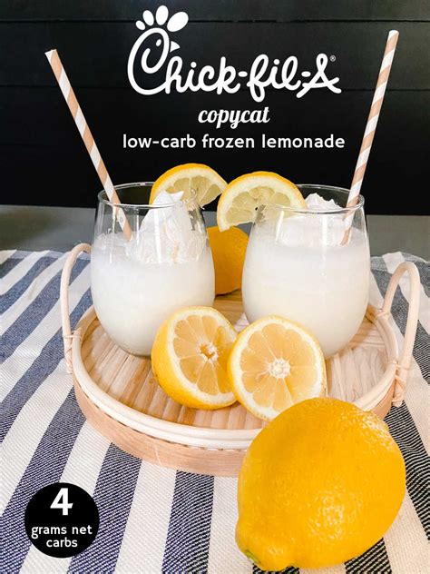 Copycat Chick-fil-A Frozen Lemonade - Keto friendly and 4 NET carbs!