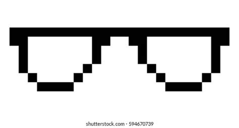 Glasses Pixel Vector Icon Pixel Art Stock Vector (Royalty Free) 594670739 | Shutterstock