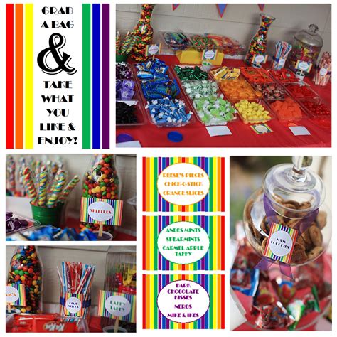 Rainbow Candy Bar | Rainbow candy, Rainbow candy bars, Candy bar party