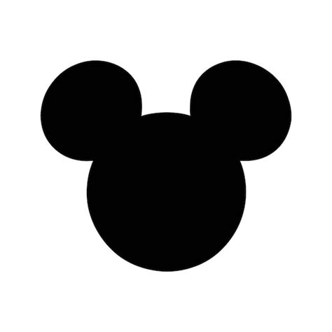 Black Mickey Mouse Silhouettes Outline Head Digital Download - Etsy