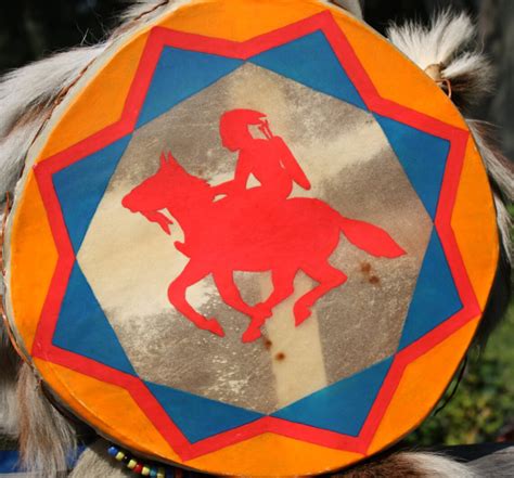 Vintage Native American Hand Painted Drum With Authentic Deer - Etsy