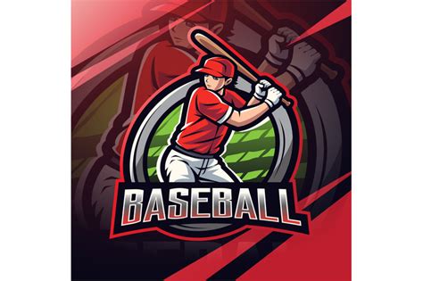 Baseball esport mascot logo design By Visink | TheHungryJPEG