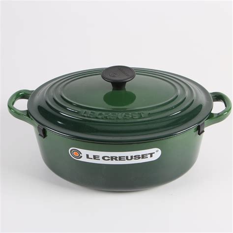 Le Creuset Dark Green Enameled Cast Iron Casserole Dish | EBTH