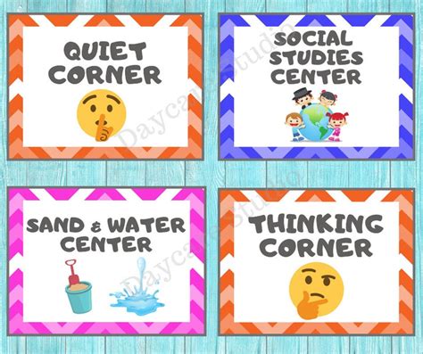 DAYCARE CENTER Signs/childcare Printable Signs for Preschool - Etsy