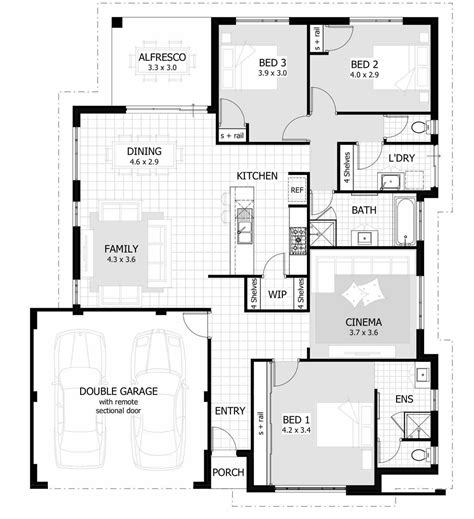 3 Bedroom House Floor Plans With Garage - Flooring Ideas