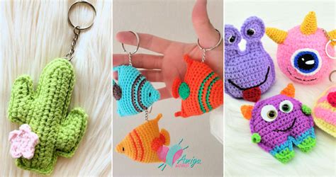 25 Free Crochet Keychain Patterns (Amigurumi Keychains)