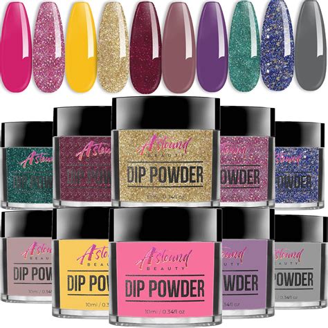 Dip Powder Nail Kit With Glitter Dip Powder Colors Dipping - Etsy ...