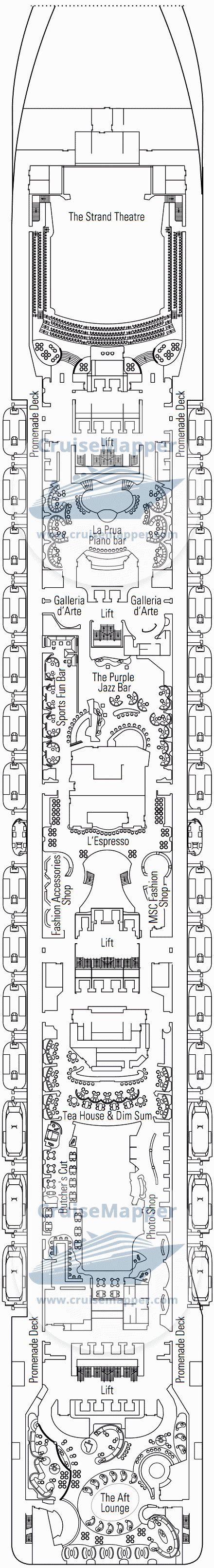 Msc Splendida Deck Plan