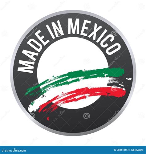 Made in Mexico Label Badge Logo Certified. Stock Vector - Illustration of button, quality: 98314815