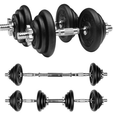 Gallant 20kg Cast Iron Adjustable Dumbells, Free Hand Weights Set for Men Women Dumbbells with ...