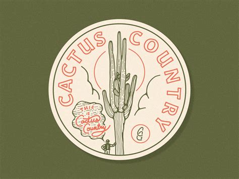 Cactus Country x Sticker Mule Coasters by Mark Johnston on Dribbble