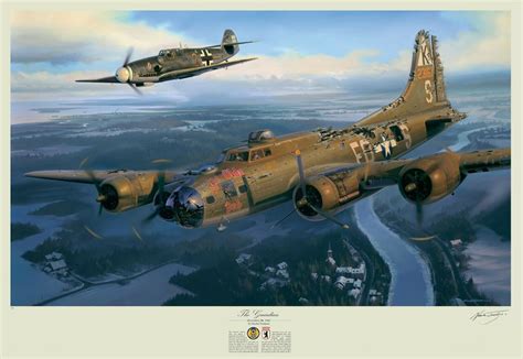 A Higher Call Art Print Franz Stigler Charlie Brown WWII B-17 Bf-109 ...