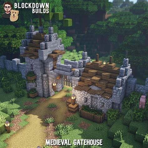 A Medieval Gatehouse made by me! : Minecraftbuilds | Minecraft castle, Minecraft creations ...