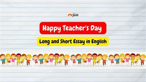 Teacher’s Day Essay and Lines in English for School Students