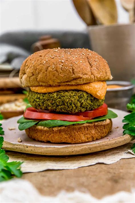 Vegan Pesto Burger - Monkey and Me Kitchen Adventures