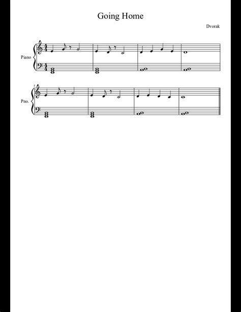 Going Home-Dvorak sheet music download free in PDF or MIDI