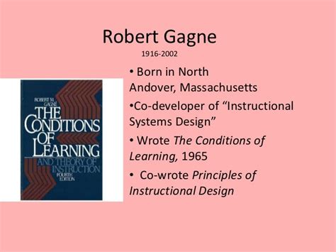 Robert Gagne: Learning and Instruction