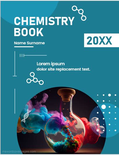 Chemistry Book Cover Page Template | MS Word Cover Page Templates