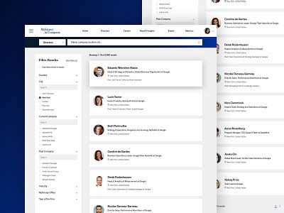 McKinsey - Alumni Directory Refresh by Joey Trizio on Dribbble