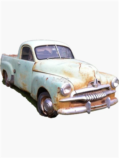 "The rusty Holden FJ Ute." Sticker by Andyt | Redbubble