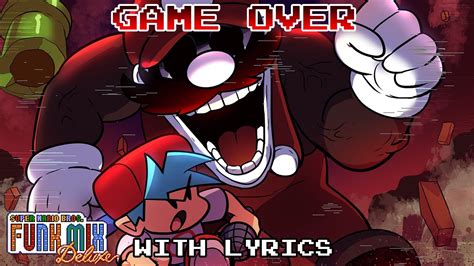 GAME OVER WITH LYRICS - Super Mario Bros. Funk Mix Deluxe Cover ...