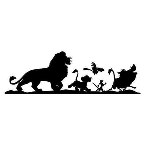 Wall Sticker Lion King Characters Silhouettes | MuralDecal.com