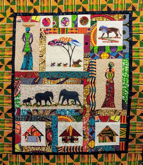 African Quilt Pattern for African Windows 37 by 44 - Etsy | African quilts, African american ...