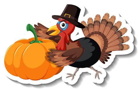 Isolated turkey sticker on white background 4934447 Vector Art at Vecteezy