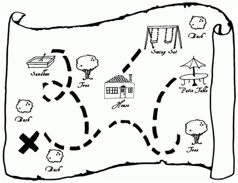 printable treasure map template - Clip Art Library