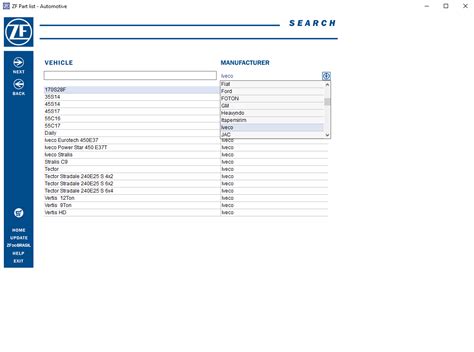 ZF Transmission Parts Catalog Program 08.2023