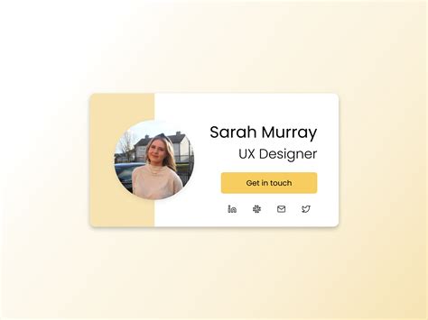 Contact card 👋 by Sarah Murray on Dribbble