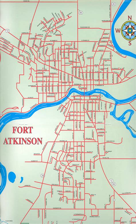 Map of Fort Atkinson, WI