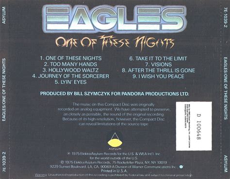 Musicotherapia: The Eagles - One Of These Nights (1975)