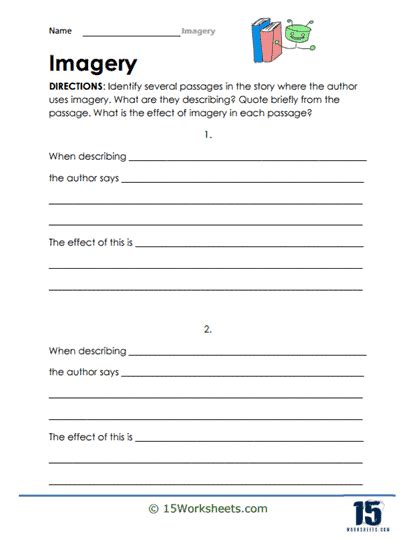 Imagery Worksheets - 15 Worksheets.com