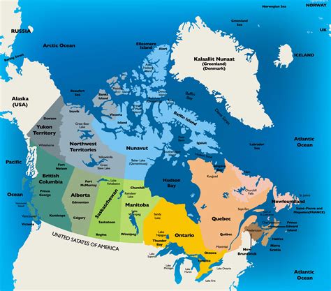 Map of Canada - Guide of the World