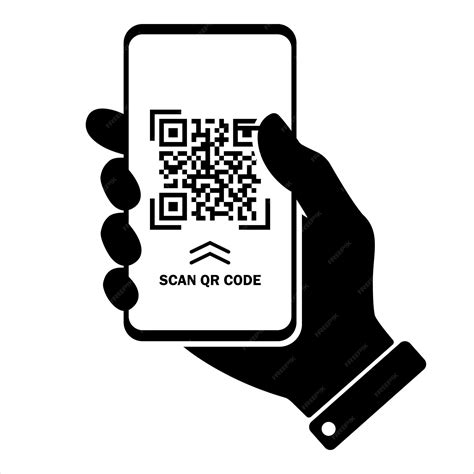 Premium Vector | Scan QR code flat icon with phone. Barcode. Hand holds smartphone. Vector ...