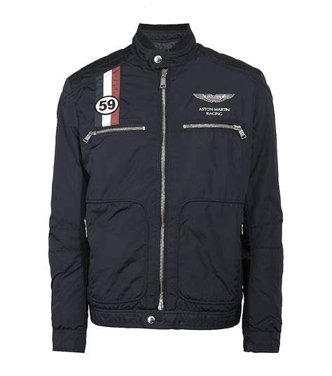 Hackett Aston Martin Racing Gb Moto Jacket in Blue for Men | Lyst