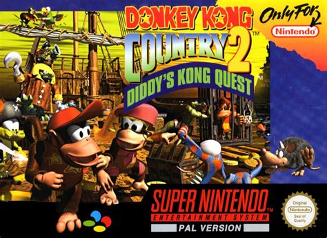 Donkey Kong Country 2: Diddy's Kong Quest (1995) box cover art - MobyGames